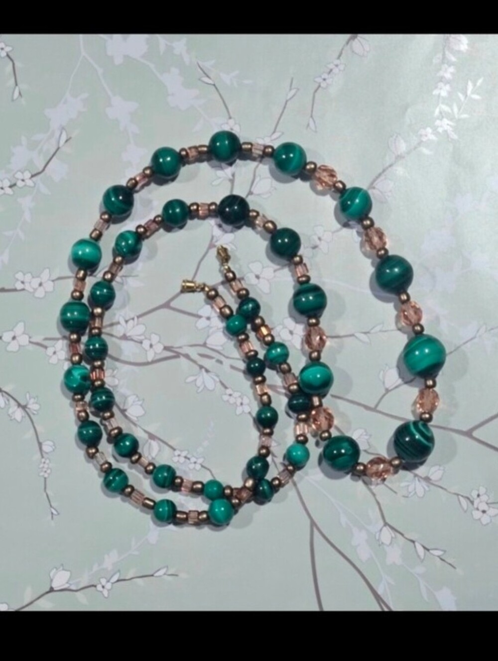 Vintage Green Malachite Necklace